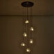 Pallina 6 Light 24 inch Satin Black Nickel Chandelier Ceiling Light in Smoked