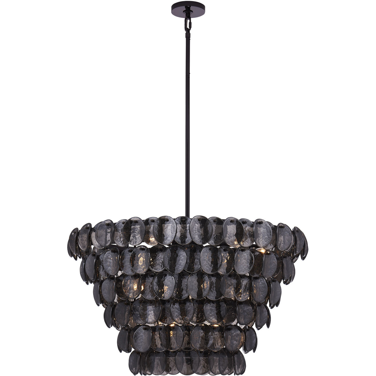 Uroko 14 Light 34 inch Black Nickel Pendant Ceiling Light