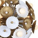 Damask 15 Light 18 inch White and Vintage Brass Convertible Semi Flush Mount Ceiling Light