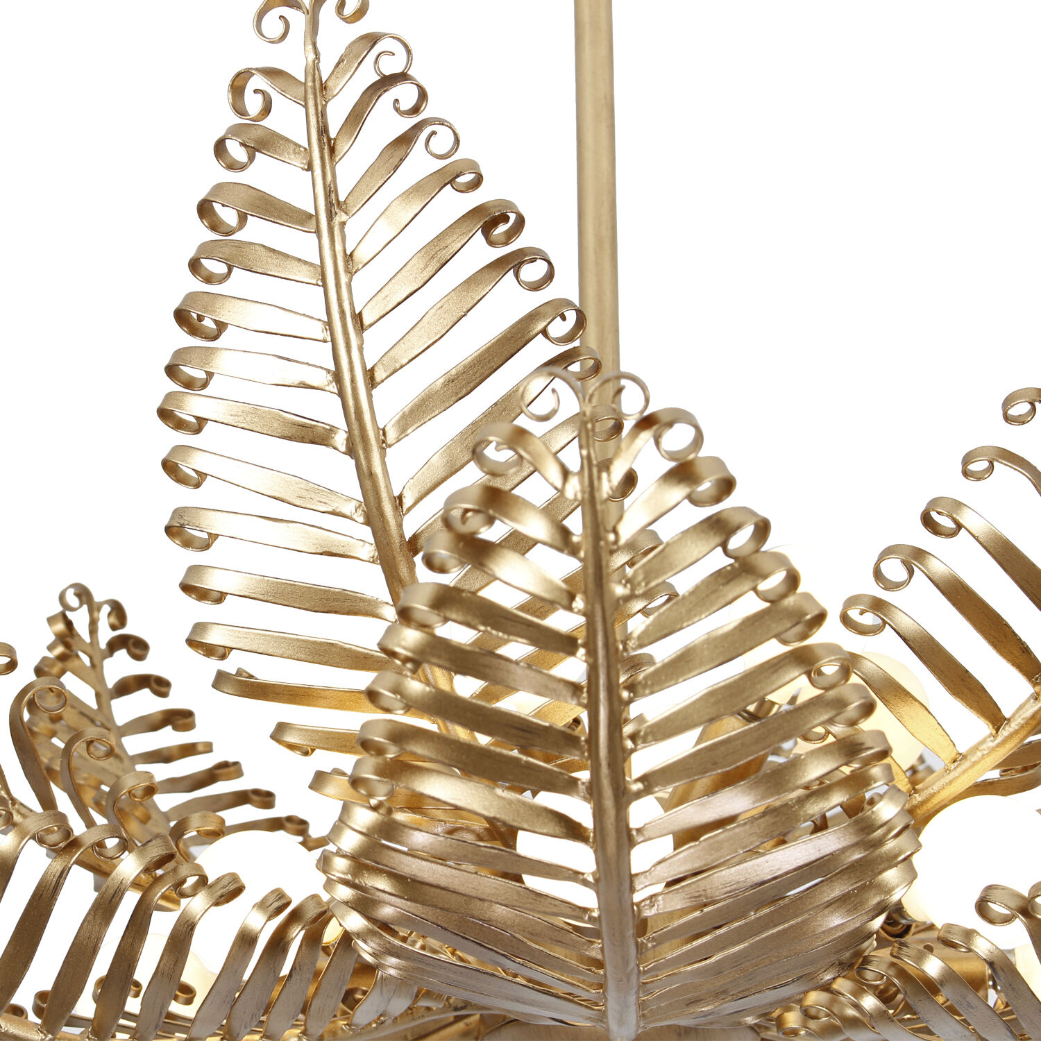 Fern 14 Light 36 inch Modern Gold Chandelier Ceiling Light