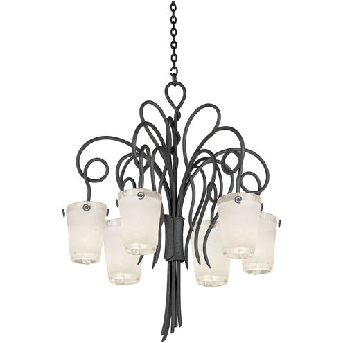 Tribecca 6 Light 32 inch Tortoise Shell Chandelier Ceiling Light in ANTQ