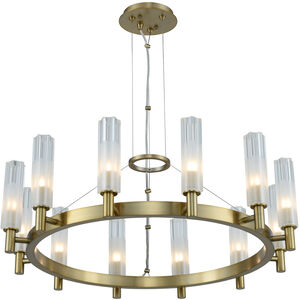 Lorne LED 27 inch Winter Brass Chandelier Ceiling Light