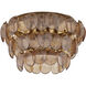 Uroko 4 Light 19.75 inch Polished Winter Brass Flush Mount Ceiling Light