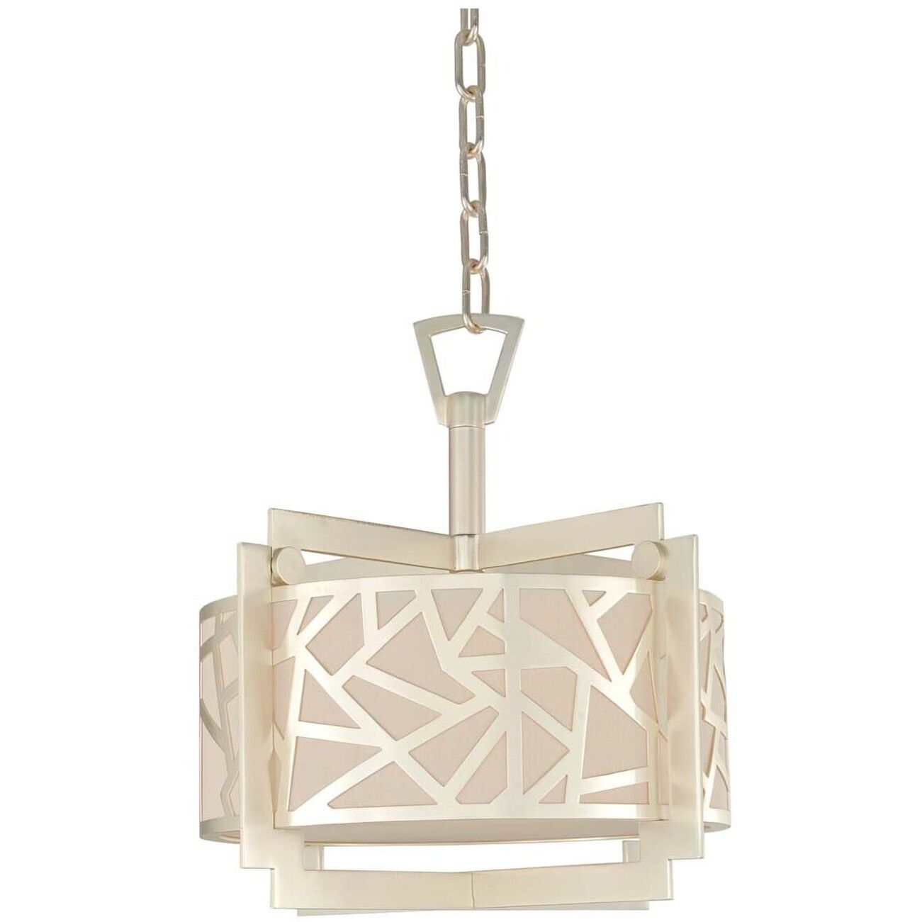 Miramar 3 Light 16 inch Rose Silver Convertible Pendant Ceiling Light