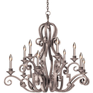 Ibiza 12 Light 37 inch Pearl Silver Chandelier Ceiling Light