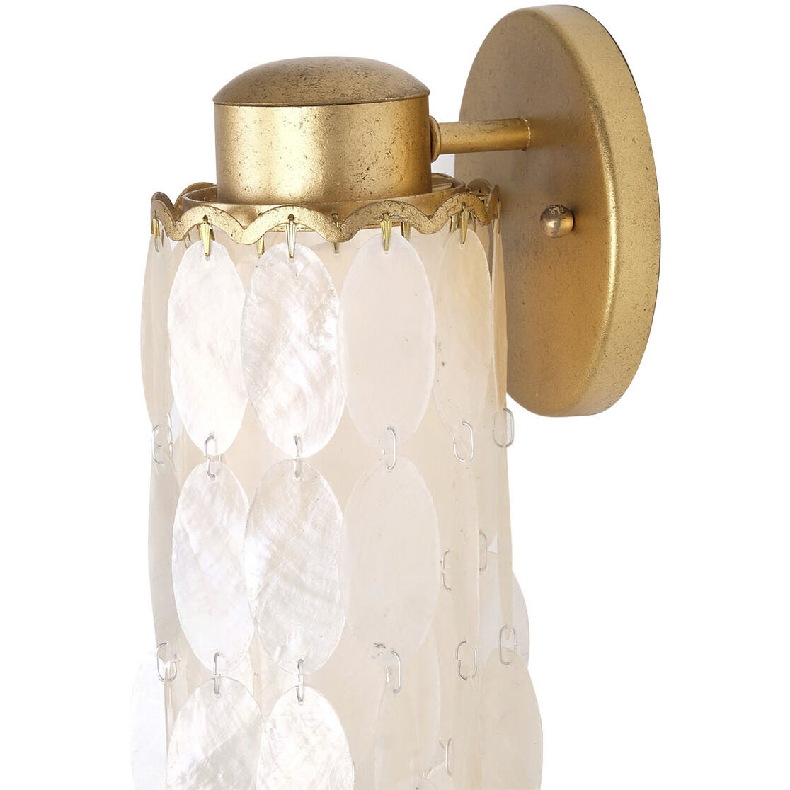 Edgy Wall Sconce Wall Light in Oxidized Gold Leaf