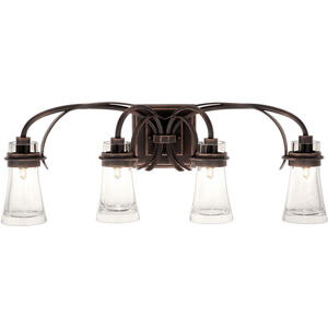 Dover LED 30 inch Antique Copper Bath Light Wall Light in 4