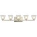 Weston LED 5 inch Glazed Nickel Bath Vanity Wall Light