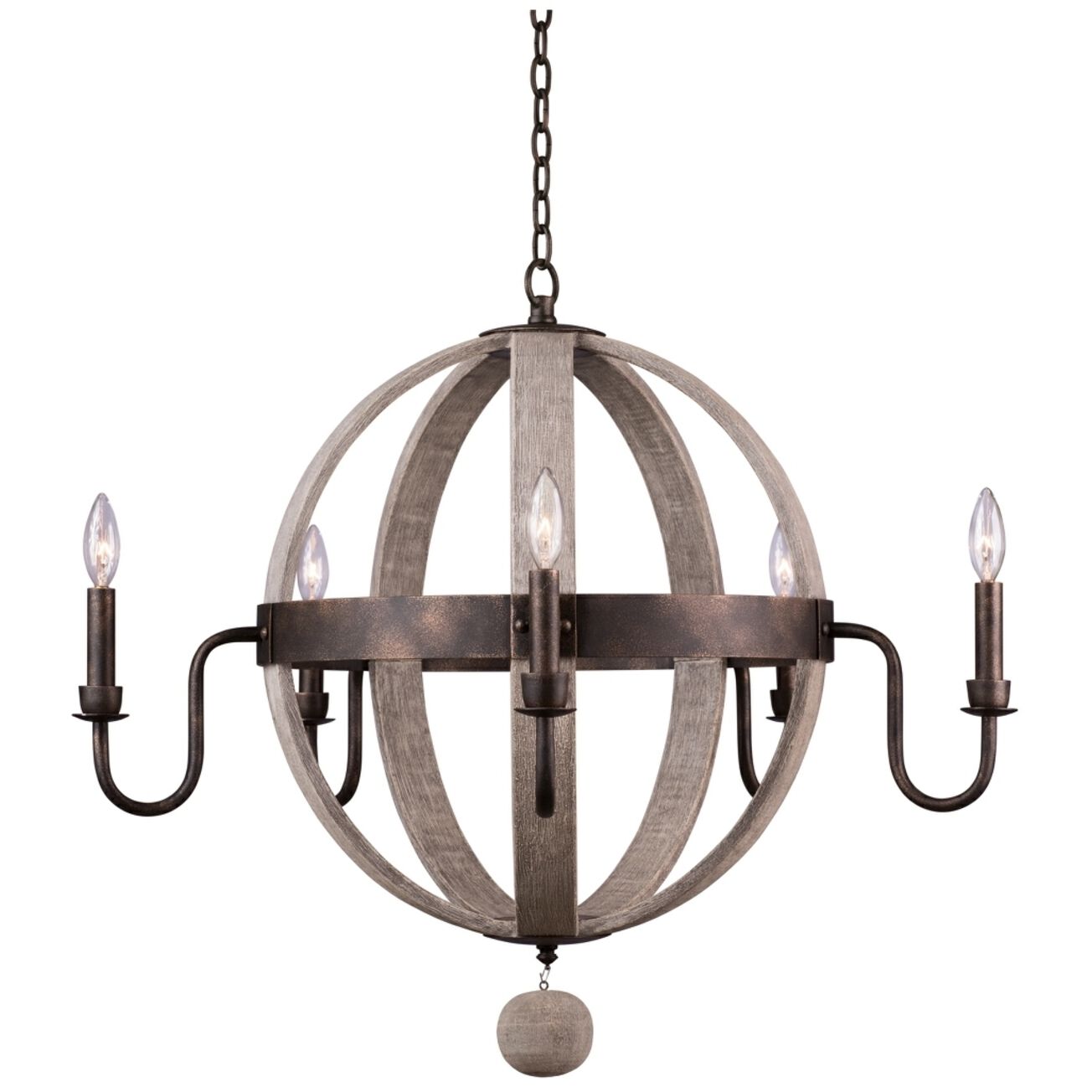 Harper 5 Light 32 inch Florence Gold Chandelier Ceiling Light