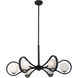 Elliptical 6 Light 44 inch Matte Black Pendant Ceiling Light