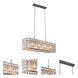 Prado Island Linear Ceiling Light in Oxidized Silver Leaf