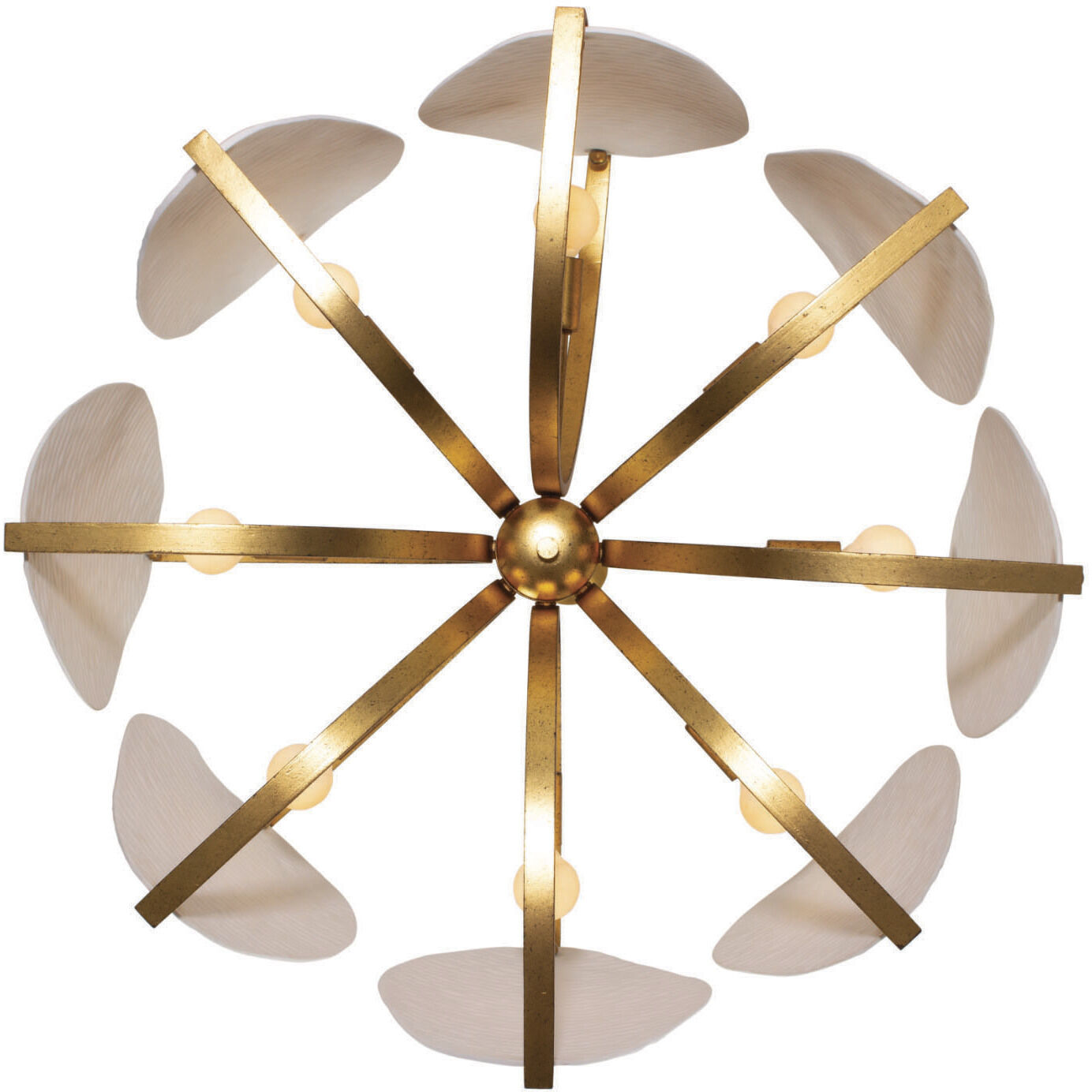 Aliform 8 Light 28 inch Oxidized Gold Leaf Pendant Ceiling Light