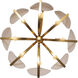 Aliform 8 Light 28 inch Oxidized Gold Leaf Pendant Ceiling Light