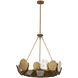 Cirque 8 Light 34 inch Rustic Gold Pendant Ceiling Light