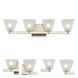 Weston LED 5 inch Glazed Nickel Bath Vanity Light Wall Light