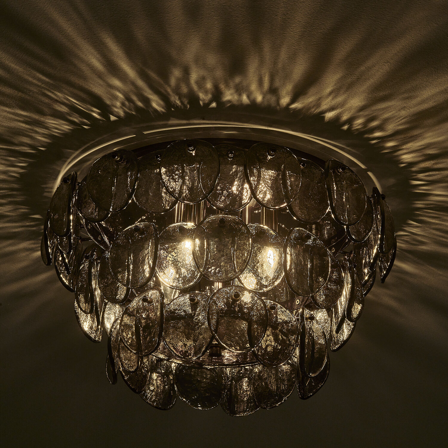 Uroko 4 Light 19.75 inch Black Nickel Flush Mount Ceiling Light