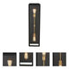 Ashland 2 Light 31 inch Matte Black with Sanded Gold Outdoor Wall Sconce