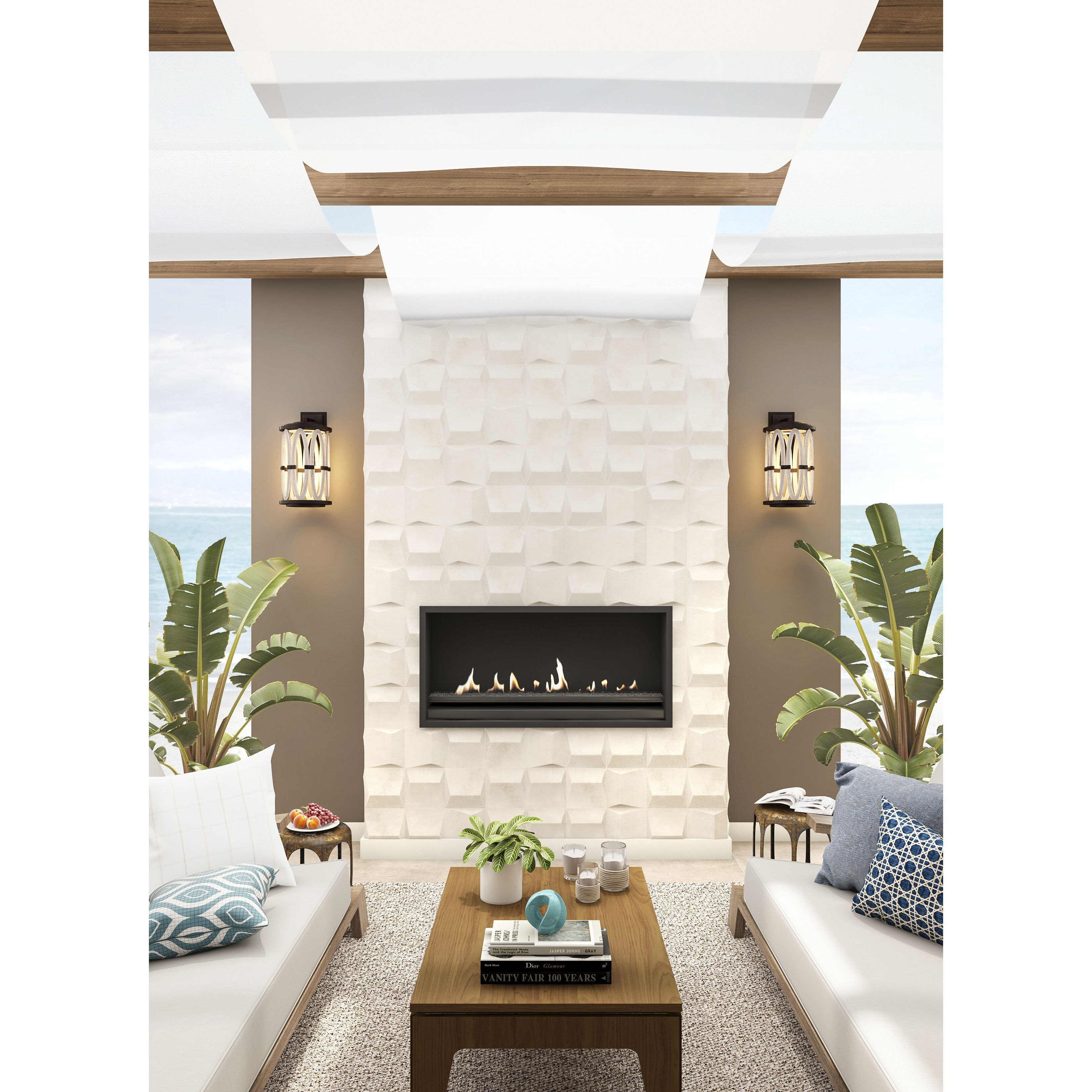 Kalco 500241FG Belmont 3 Light 16.5 inch Florence Gold Flush