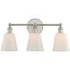 Greenwich 3 Light 20 inch Polished Nickel Bath Vanity Light Wall Light