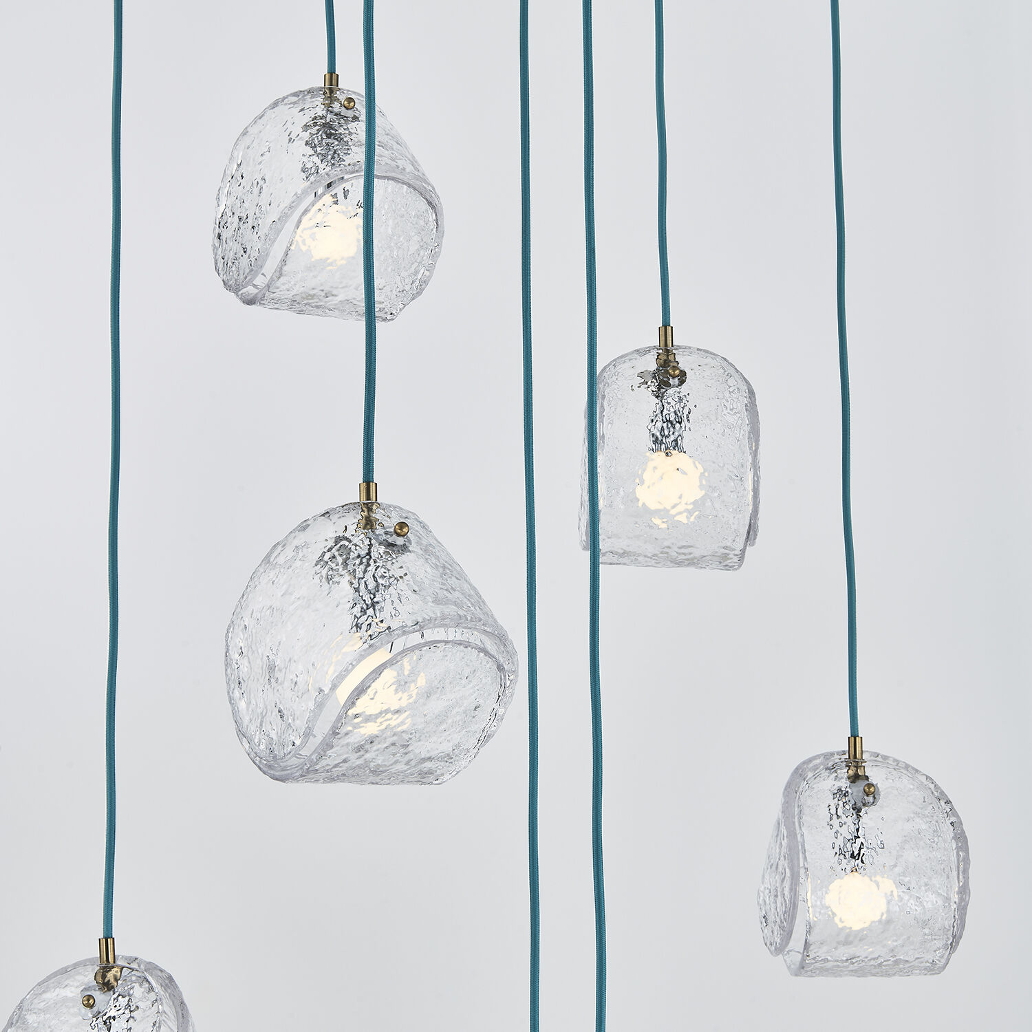 Pallina 9 Light 32 inch Winter Brass Chandelier Ceiling Light in Clear