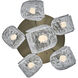 Pallina 6 Light 24 inch Winter Brass Chandelier Ceiling Light in Clear