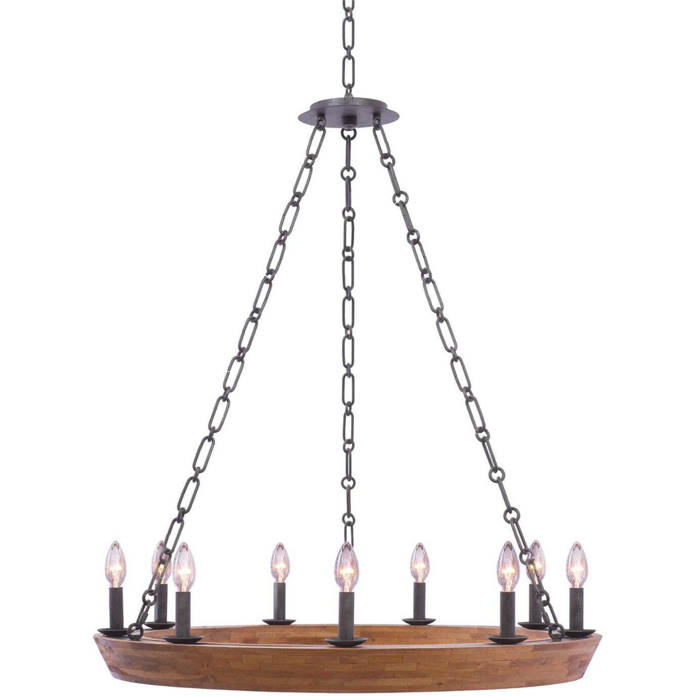 Lansdale 9 Light 33 inch Black Iron Chandelier Ceiling Light
