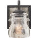 Bainbridge 1 Light 6 inch Black Iron Bath Vanity Wall Light