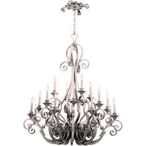 Ibiza 20 Light 51 inch Pearl Silver Chandelier Ceiling Light in Without Shade