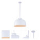 Gabardine 1 Light 18 inch Matte White Pendant Ceiling Light