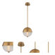 Portland LED 10 inch Winter Brass Mini Pendant Ceiling Light