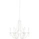 Acadia 6 Light 28 inch Distressed White Chandelier Ceiling Light