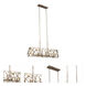 Esmeralda 6 Light 42 inch Pearlized Antique Brass Island Light Ceiling Light