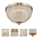 Portland LED 10 inch Winter Brass Flush Mount Ceiling Light