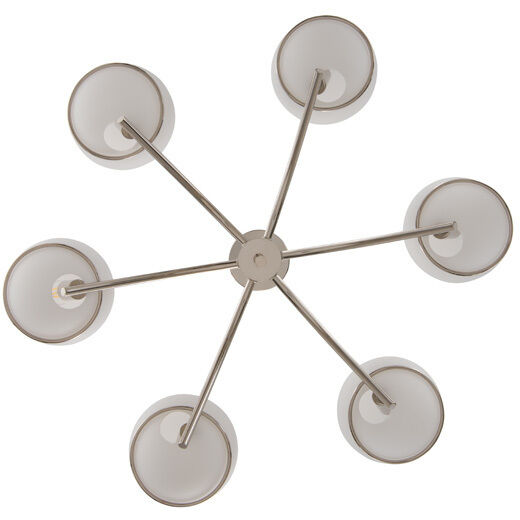 Everett 6 Light 28 inch Polished Nickel Chandelier Ceiling Light