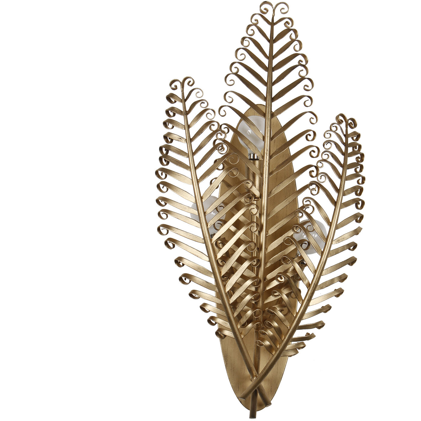 Fern 3 Light 11.5 inch Modern Gold Wall Sconce Wall Light