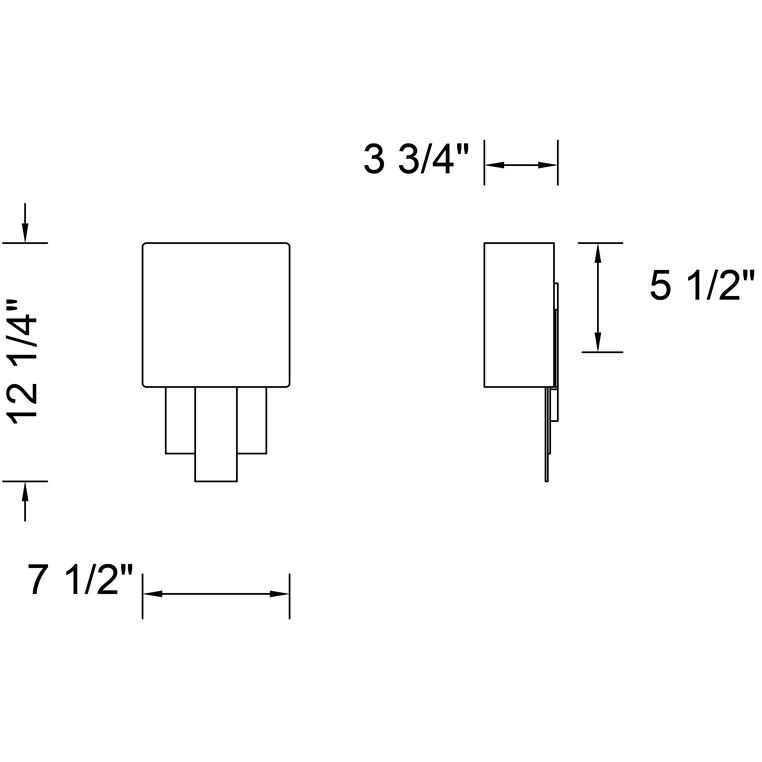 Espille 1 Light 7.5 inch Satin Black Nickel ADA Wall Sconce Wall Light