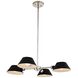 Bruno 4 Light 26 inch Matte Black with Polished Nickel Chandelier Ceiling Light