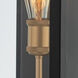 Ashland 1 Light 20 inch Matte Black with Sanded Gold Outdoor Wall Sconce