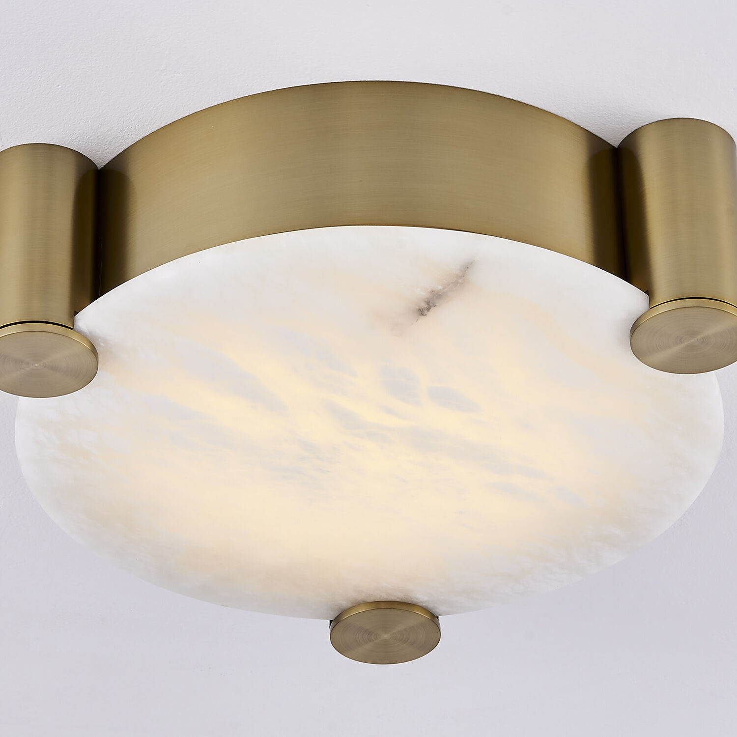 Lumba LED 17 inch Winter Brass Flush Mount Ceiling Light