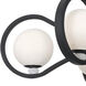 Elliptical 6 Light 44 inch Matte Black Pendant Ceiling Light