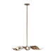 Spira 6 Light 36 inch Pearlized Antique Brass with White Pendant Ceiling Light