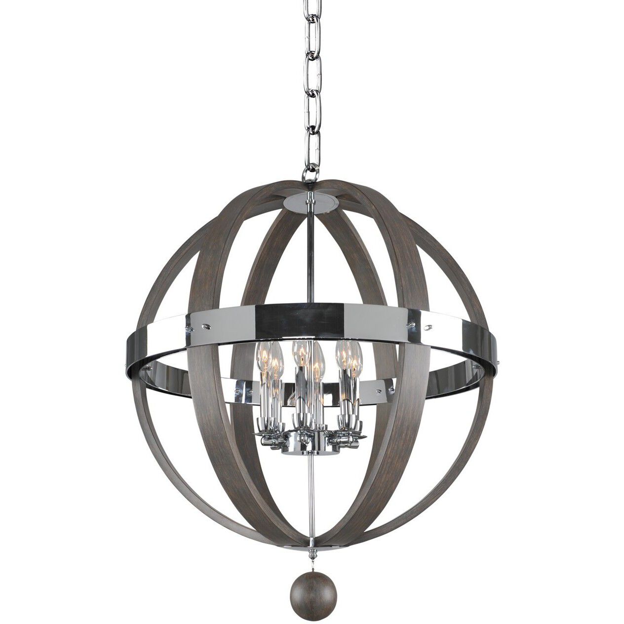 Sharlow 6 Light 25 inch Chrome Pendant Ceiling Light