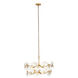 Bloom 11 Light 28 inch Oxidized Gold Leaf Pendant Ceiling Light