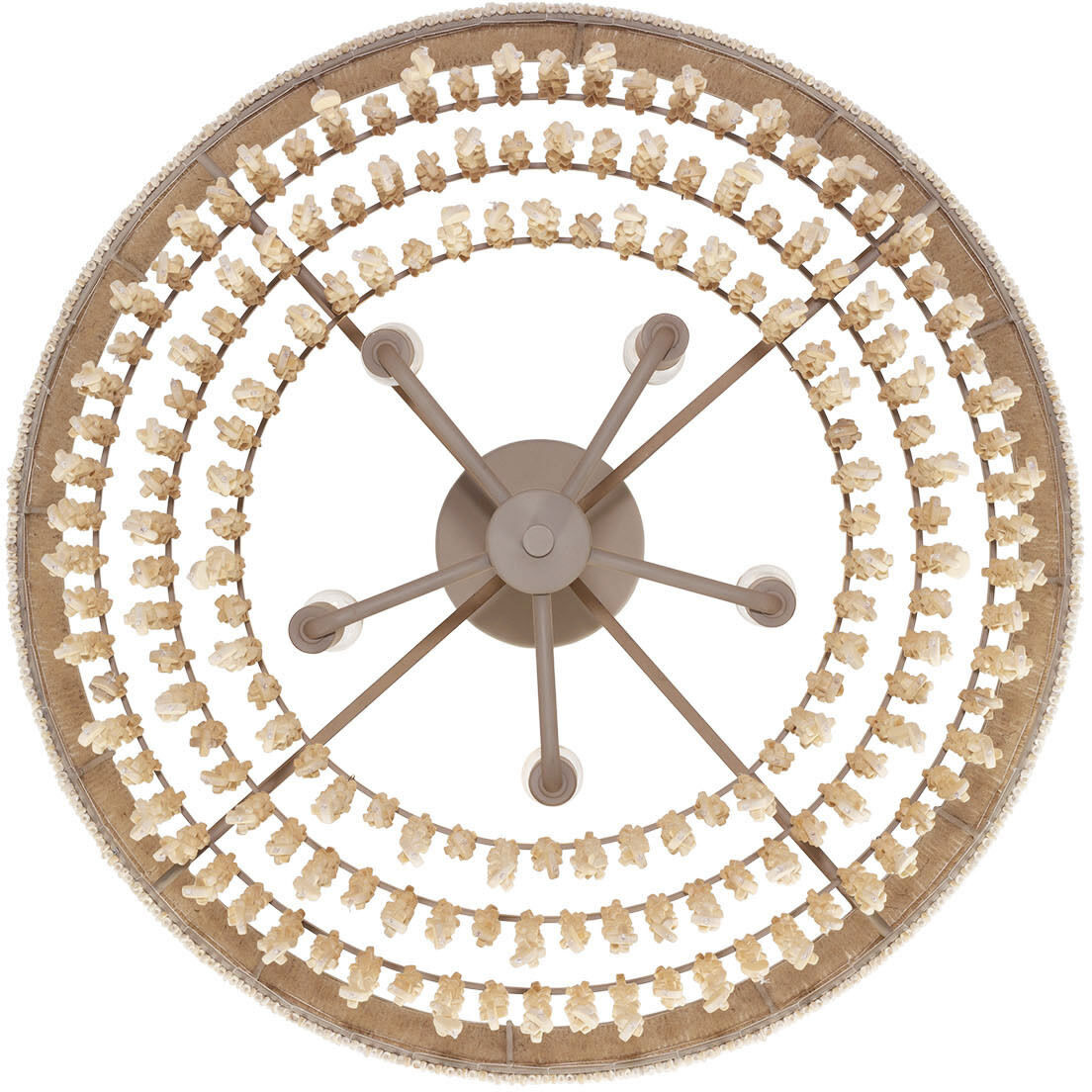 Naturale 5 Light 22 inch Jute Semi Flush Mount Ceiling Light