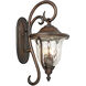 Santa Barbara Outdoor 3 Light 13 inch Burnished Bronze Wall Sconce Wall Light