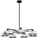 Fresno 7 Light 34 inch White and Matte Black Chandelier Ceiling Light