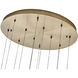 Kiriko LED 30 inch Winter Brass Chandelier Ceiling Light