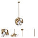 Damask 15 Light 18 inch White and Vintage Brass Convertible Semi Flush Mount Ceiling Light