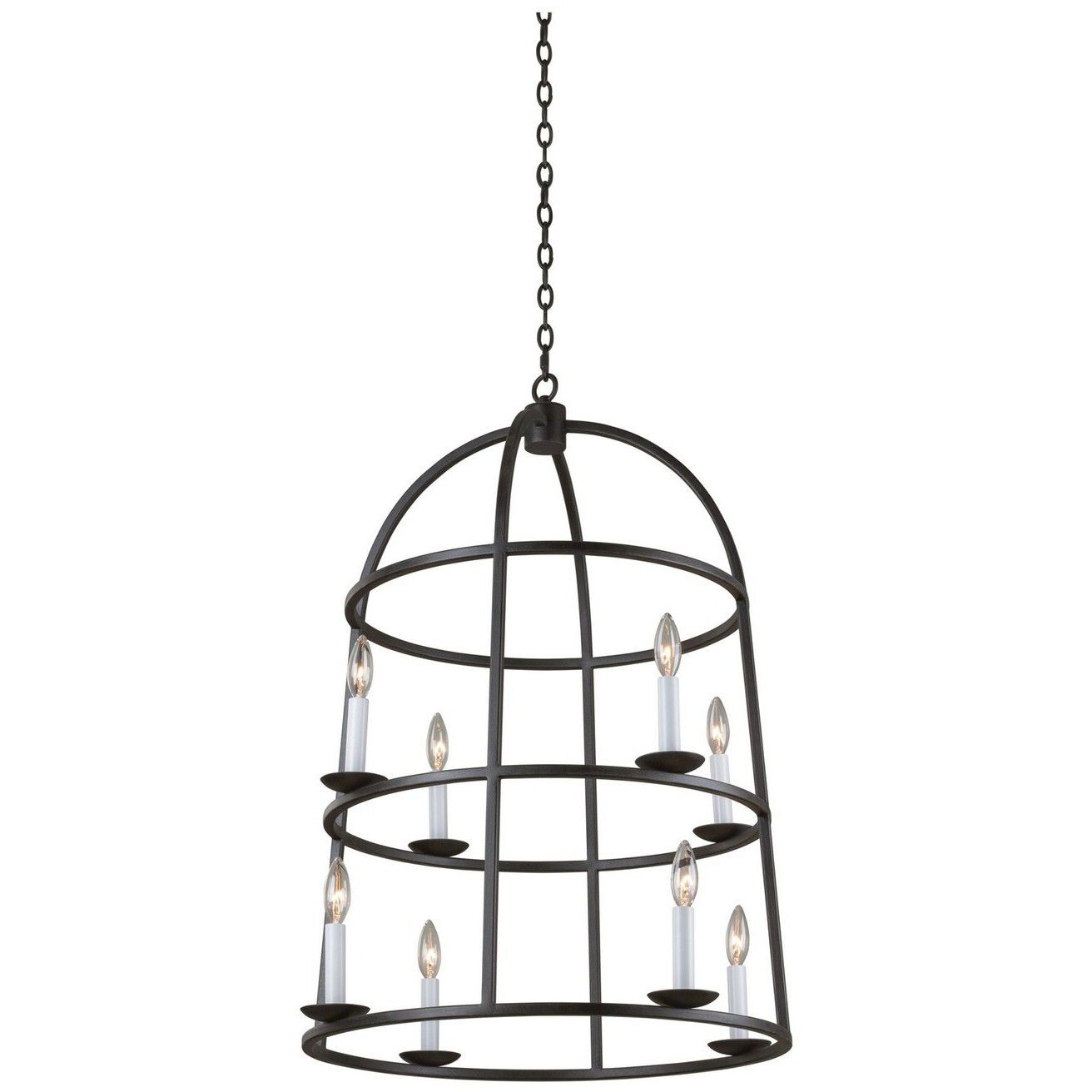 Wickenburg 8 Light 25 inch Black Iron Foyer Light Ceiling Light