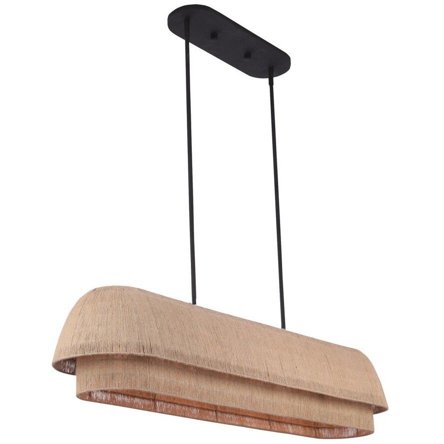 Seychelles Island Linear Ceiling Light in Matte Black